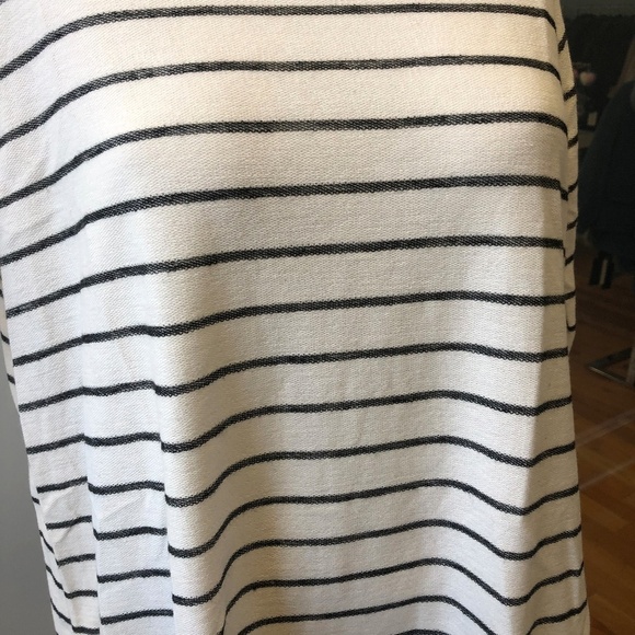 Long Sleeve Striped Black/Creme Dress - Picture 3 of 5